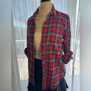 Vans Red and Blue Plaid Shirt